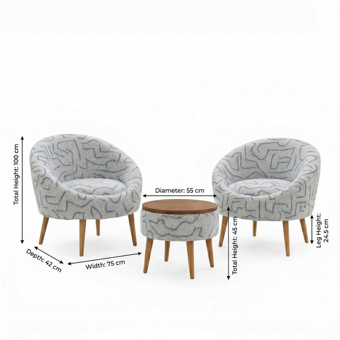 Atelier Del Sofa Lida Weave - Azul oscuro y Blanco Atelier Del Sofa Lida Weave - Azul oscuro y Blanco